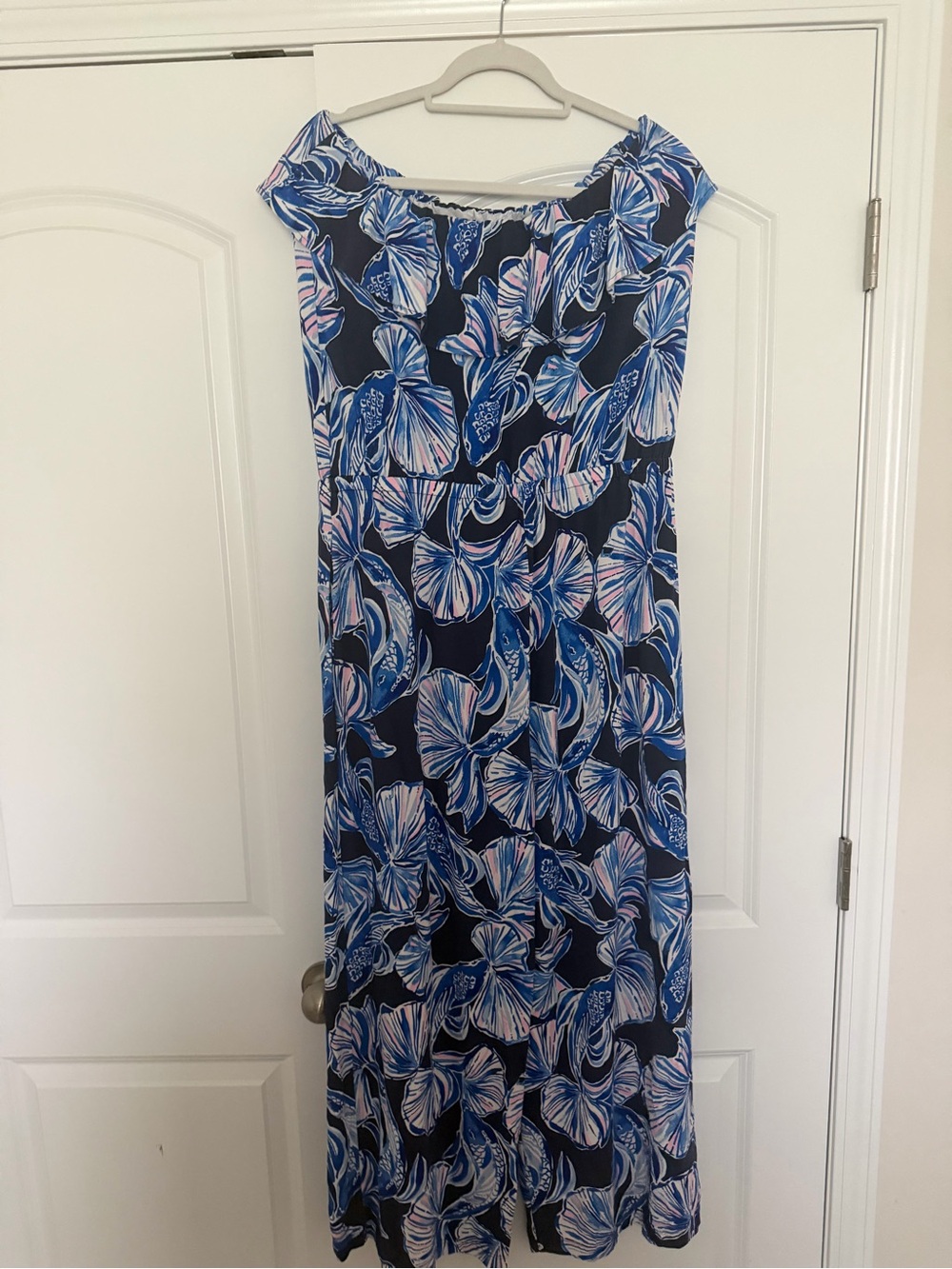 Lily Pultizer Navy Blue Floral Romper